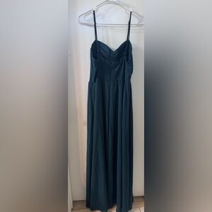 Lulu's Elegant green Maxi Dress, worn once